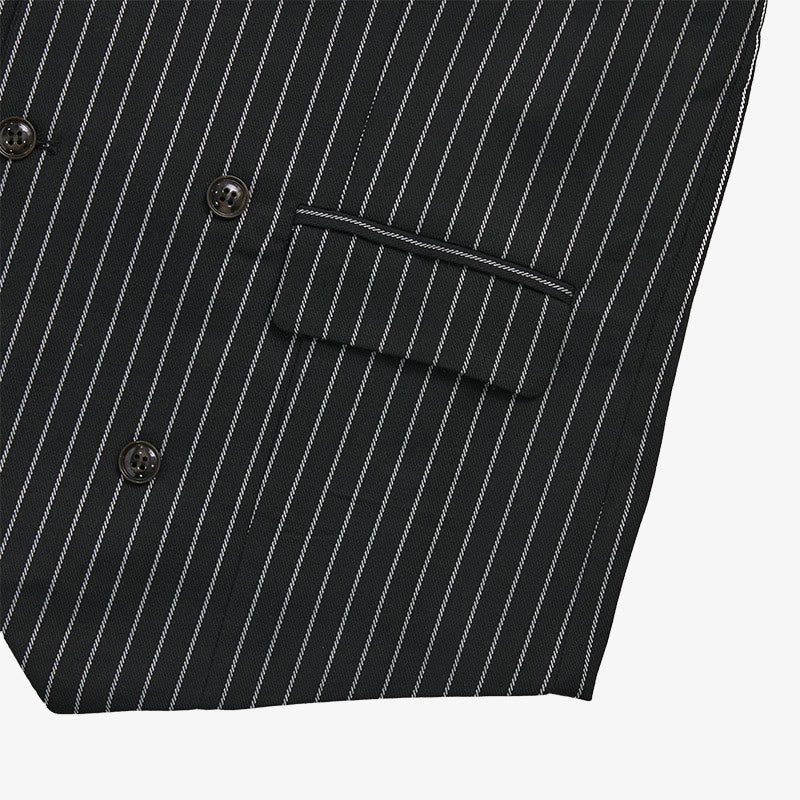 Gilet habillé rayé coupe ajustée pour homme - image 11