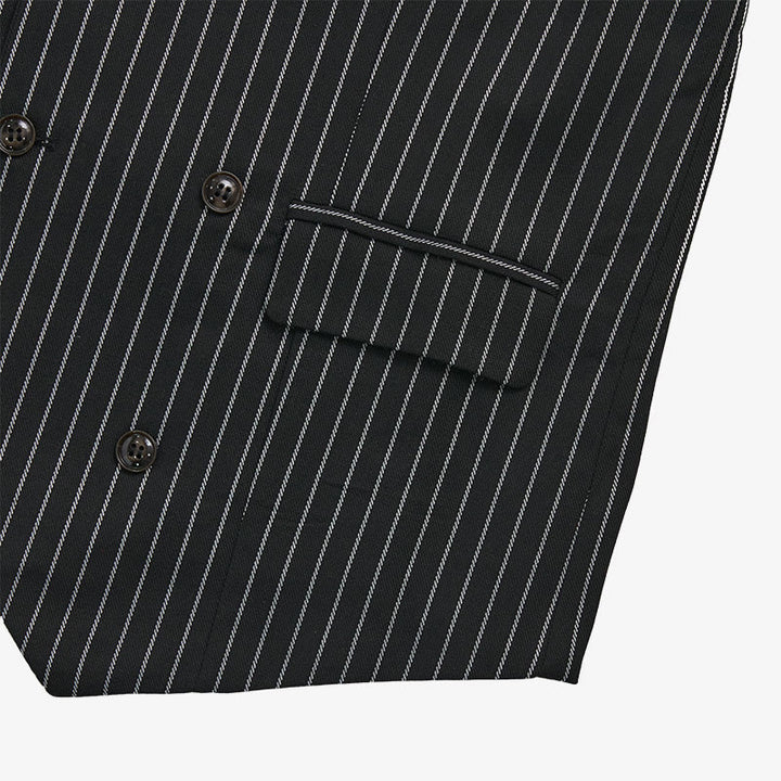 Gilet habillé rayé coupe ajustée pour homme - image 11