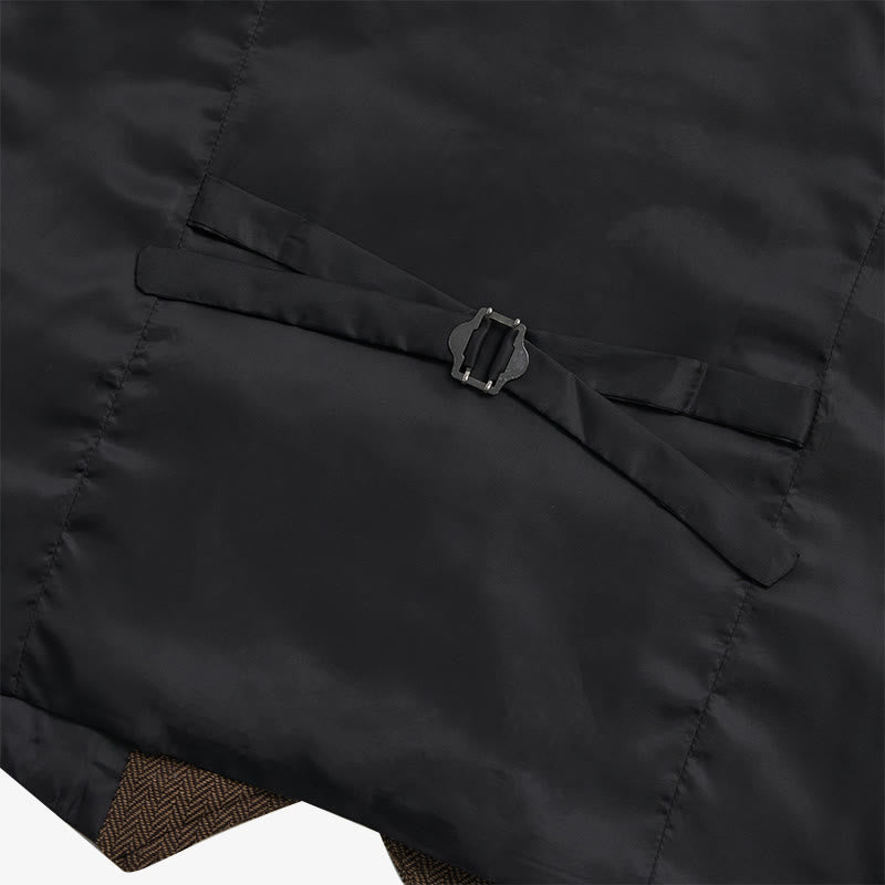 Gilet à carreaux vintage pour homme - image 12