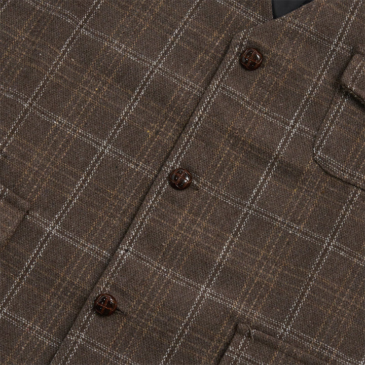Gilet à carreaux vintage pour homme - image 10