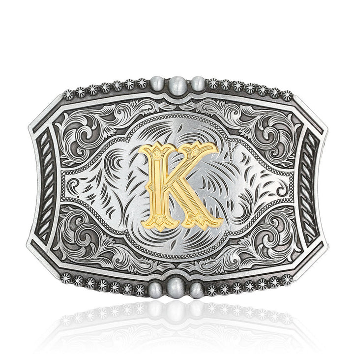 Ceinture en cuir carrée vintage avec initiale et boucle à faire soi-même - K - Sans ceinture - image 14