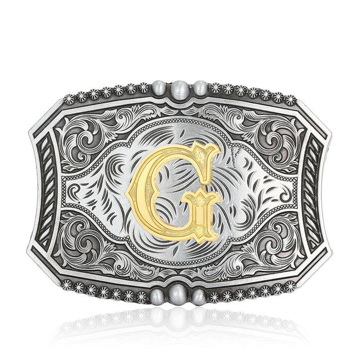 Ceinture en cuir carrée vintage avec initiale et boucle à faire soi-même - G - Sans ceinture - image 10