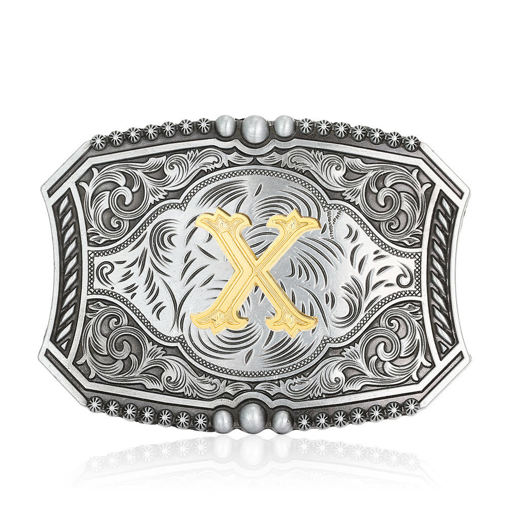 Ceinture en cuir carrée vintage avec initiale et boucle à faire soi-même - X - Sans ceinture - image 27