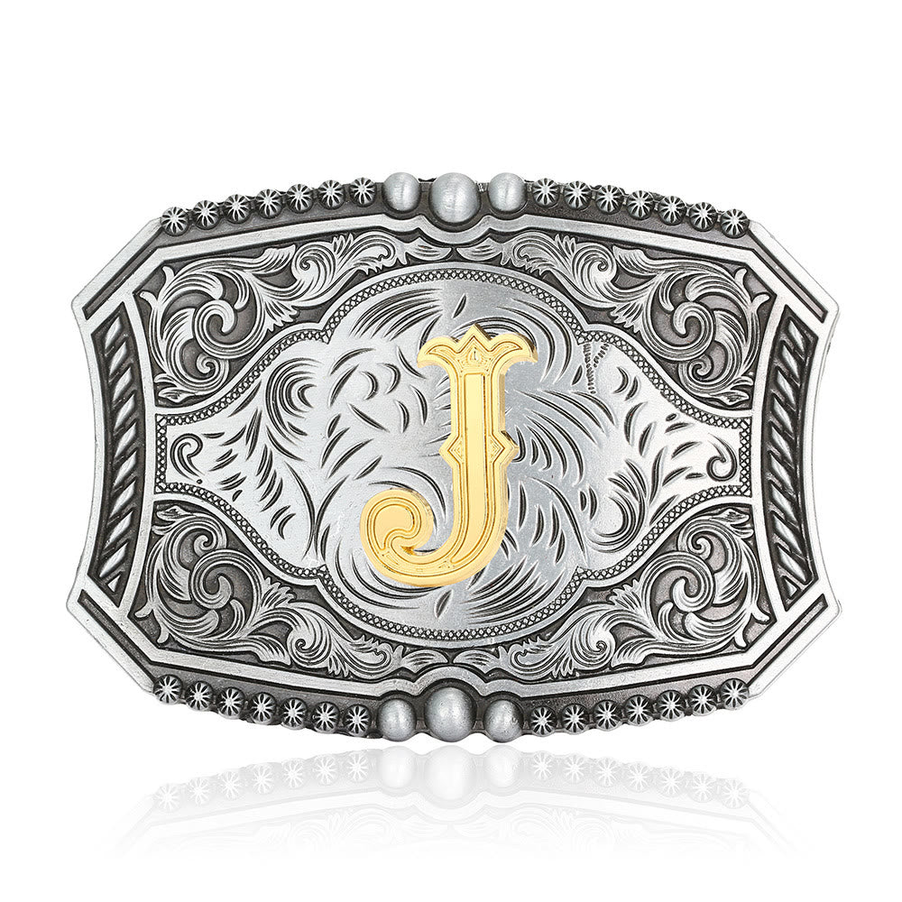 Ceinture en cuir carrée vintage avec initiale et boucle à faire soi-même - J - Sans ceinture - image 13