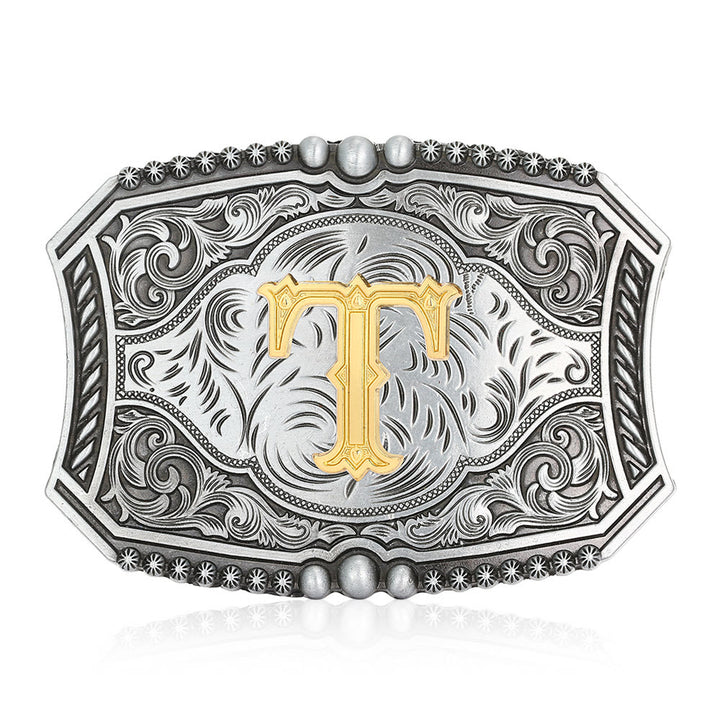Ceinture en cuir carrée vintage avec initiale et boucle à faire soi-même - T - Sans ceinture - image 23
