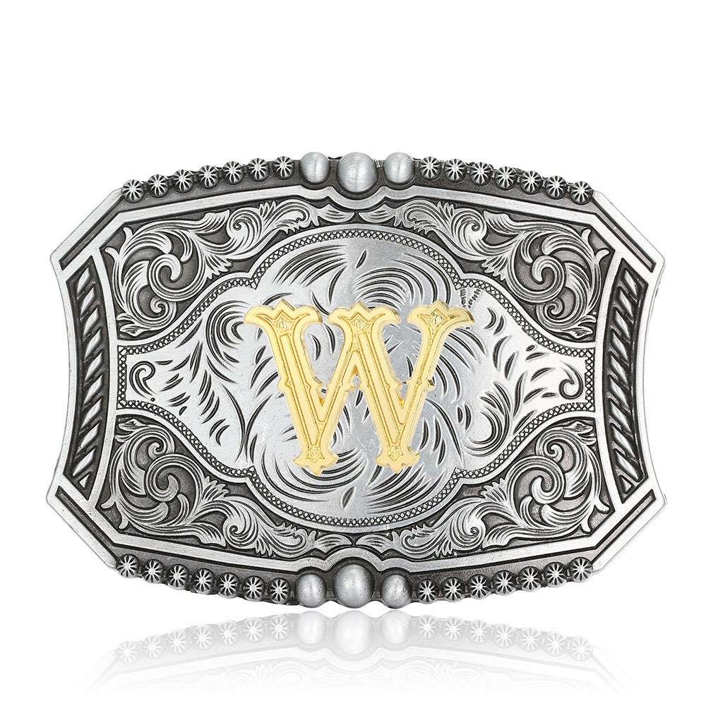 Ceinture en cuir carrée vintage avec initiale et boucle à faire soi-même - W - Sans ceinture - image 26