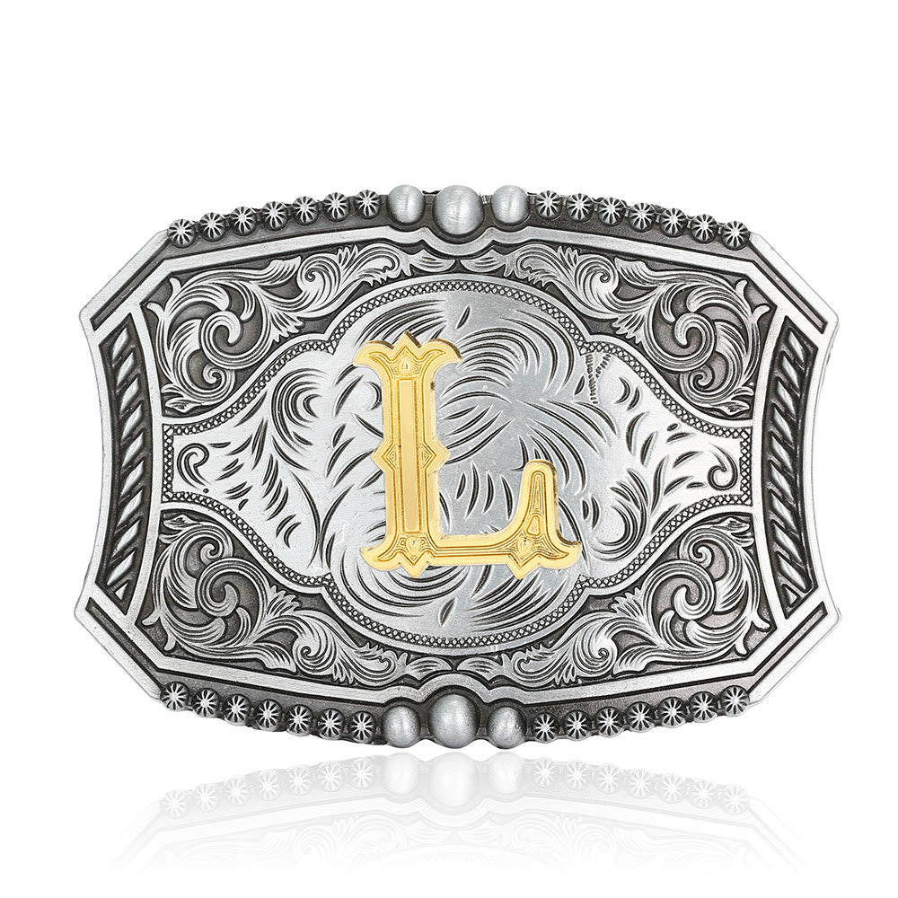 Ceinture en cuir carrée vintage avec initiale et boucle à faire soi-même - L - Sans ceinture - image 15