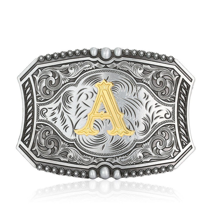 Ceinture en cuir carrée vintage avec initiale et boucle à faire soi-même - UN - Sans ceinture - image 5
