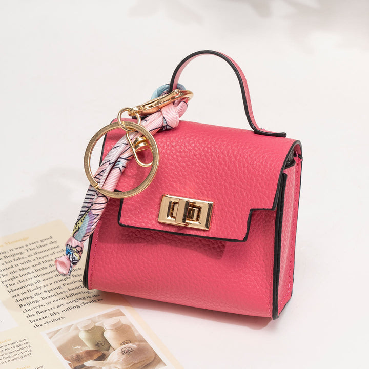 Porte-clés breloque style mini sac à main créatif - Rose - image 3