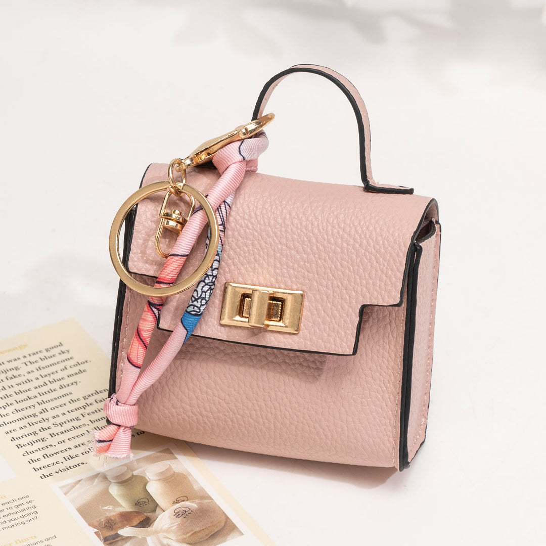 Porte-clés breloque style mini sac à main créatif - Pink - image 8