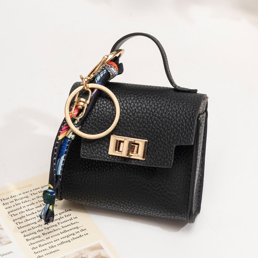 Porte-clés breloque style mini sac à main créatif - Noir - image 2