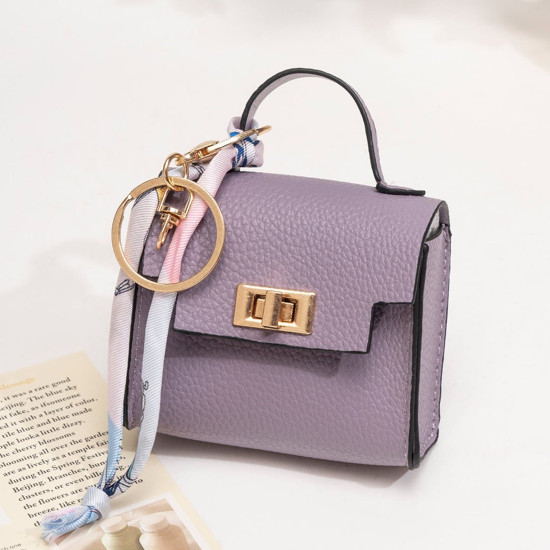 Porte-clés breloque style mini sac à main créatif - Violet - image 5