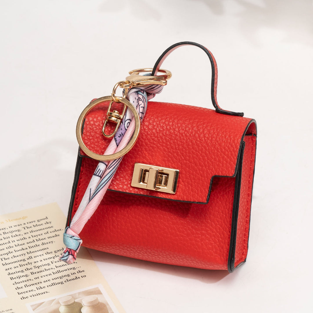 Porte-clés breloque style mini sac à main créatif - Rouge - image 11