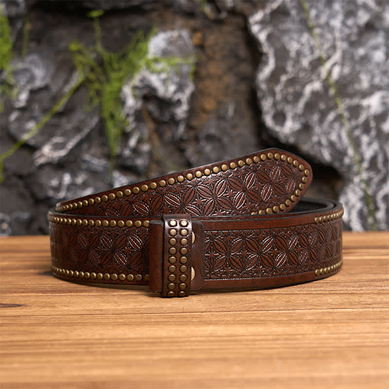 Ceinture en cuir à boucle en forme de fer à cheval Western Luck à faire soi-même - image 5