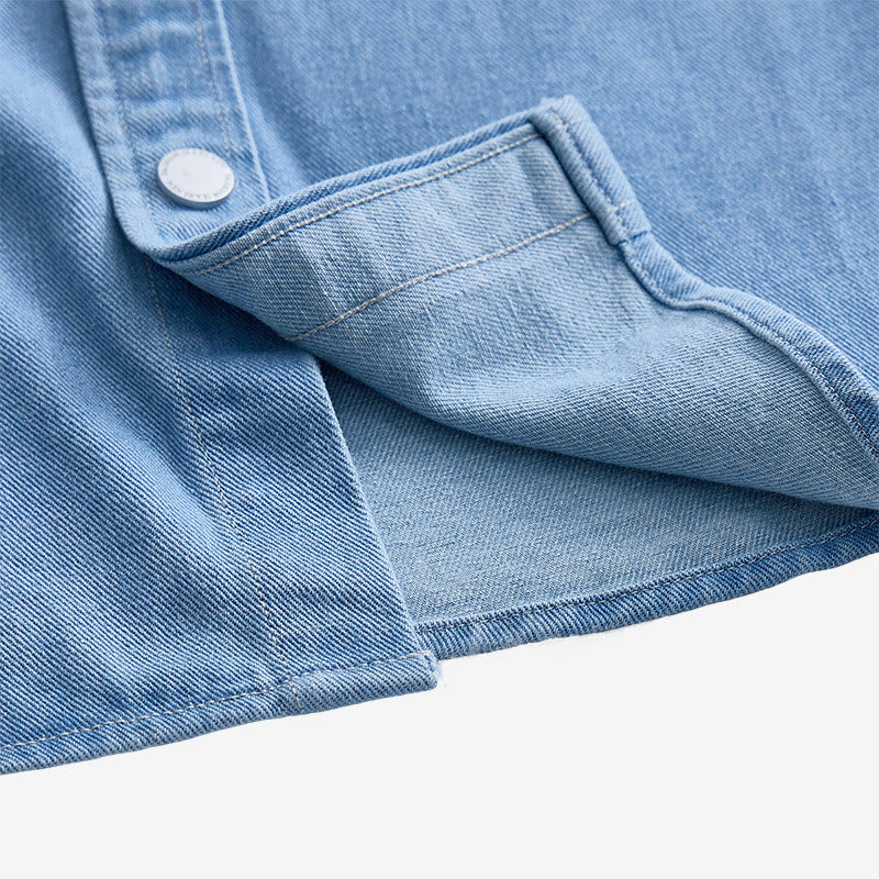 Chemise en jean à manches longues pour homme, coupe ample et décontractée - image 5