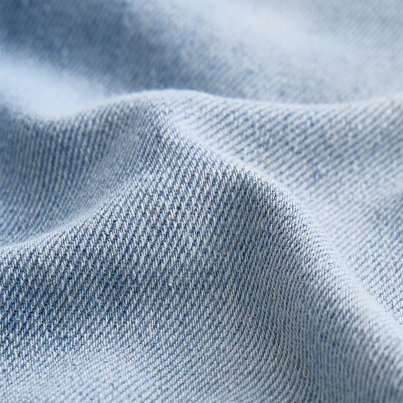 Chemise en jean à manches longues pour homme, effet usé - image 5