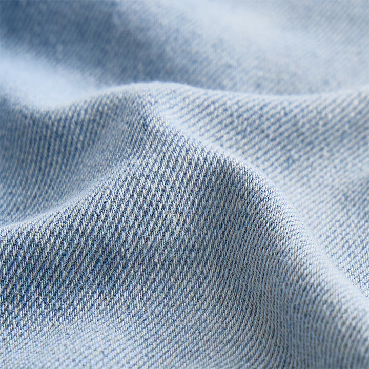 Chemise en jean à manches longues pour homme, effet usé - image 5