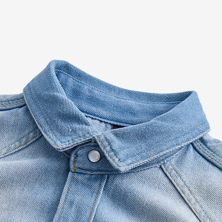 Chemise en jean à manches longues pour homme, effet usé - image 3