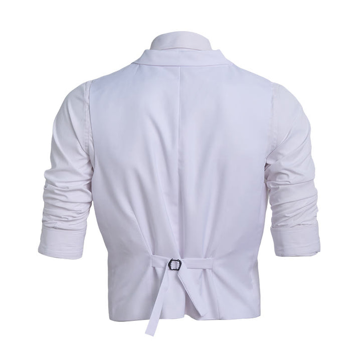 Gilet habillé croisé pour homme, coupe ajustée - image 1