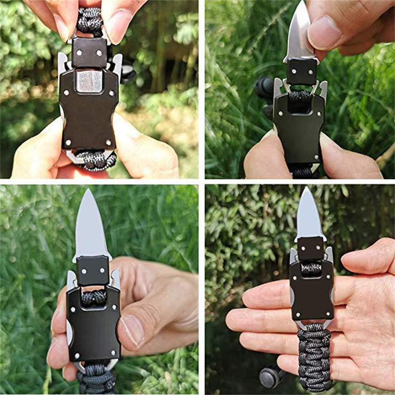 Bracelet de survie multifonctionnel en paracorde avec couteau dissimulé - image 13