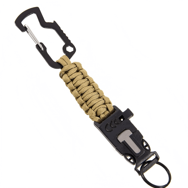 Bracelet de survie portable en paracorde pour secours d'urgence - Brun - image 3