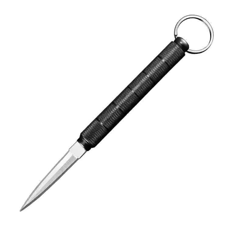 Couteau de poche tactique EDC avec lame dissimulée et brise-vitre - Noir - image 2