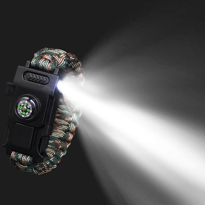 Bracelet de survie en paracorde avec lumière LED pour secours d'urgence - image 15