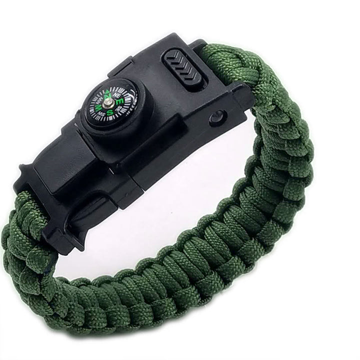 Bracelet de survie en paracorde avec lumière LED pour secours d'urgence - Vert - image 10