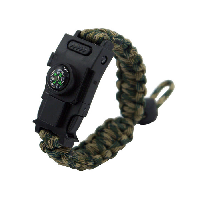 Bracelet multifonctionnel de survie en extérieur avec LED en paracorde - Camouflage forestier rétractable - image 28