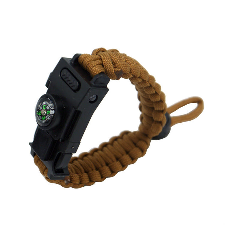Bracelet multifonctionnel de survie en extérieur avec LED en paracorde - Rétractable marron - image 23
