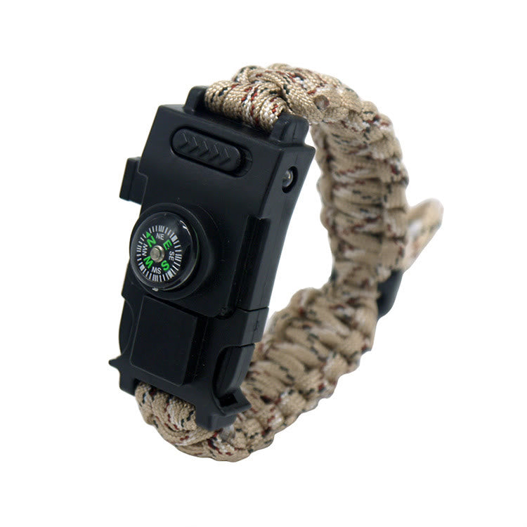 Bracelet multifonctionnel de survie en extérieur avec LED en paracorde - Camouflage terrestre rétractable - image 25