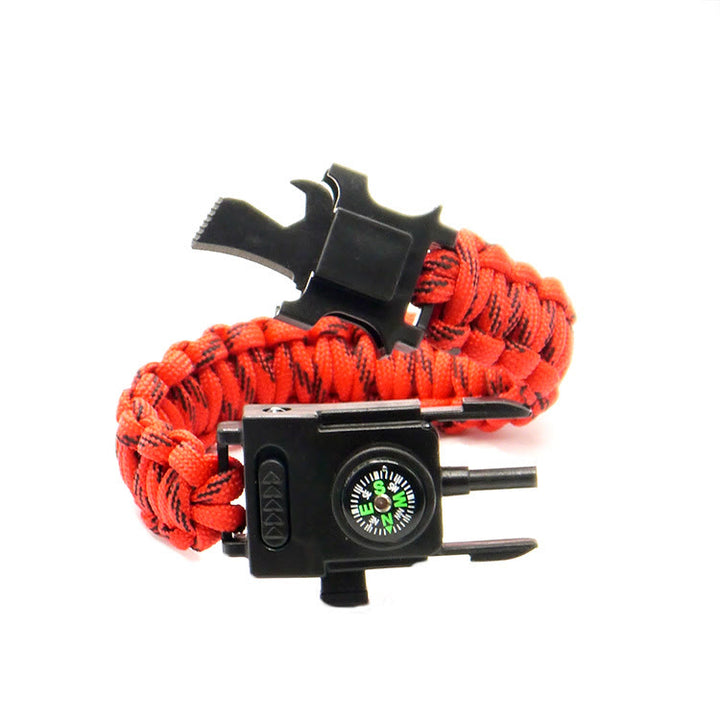 Bracelet multifonctionnel de survie en extérieur avec LED en paracorde - Camouflage rouge - image 16