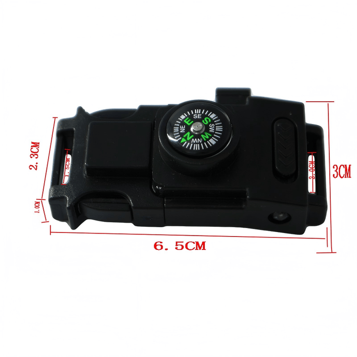 Bracelet multifonctionnel de survie en extérieur avec LED en paracorde - Boucle - image 2
