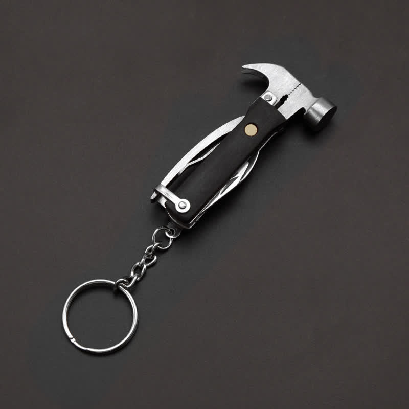 Porte-clés compact 6 en 1 EDC avec manche en bois - image 0