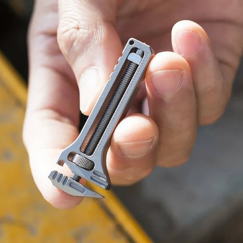 Mini clé réglable 4 en 1 EDC outil multifonction - Argent - image 0