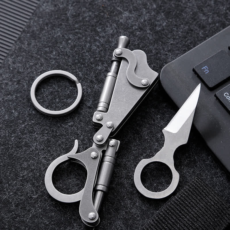 Couteau EDC ultra-portable à lame amovible avec porte-clés - image 1