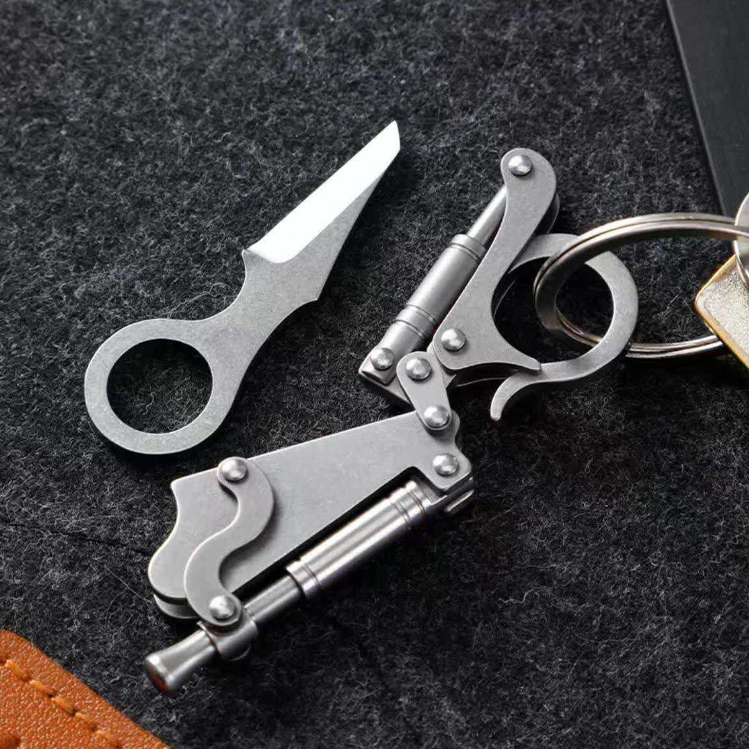 Couteau EDC ultra-portable à lame amovible avec porte-clés - image 4