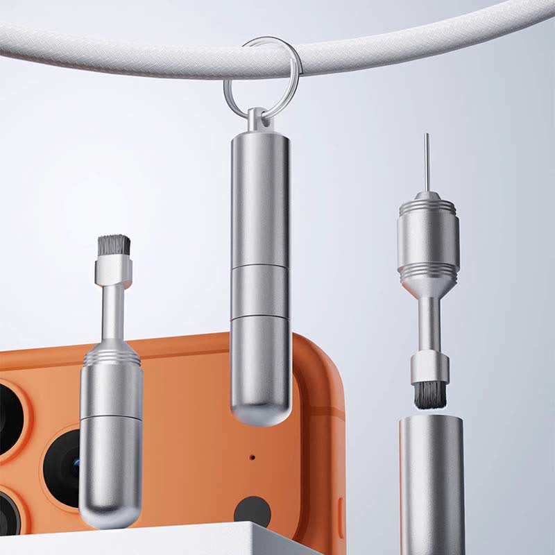 Porte-clés avec outil d'éjection de carte SIM et brosse de nettoyage pour téléphone - image 2
