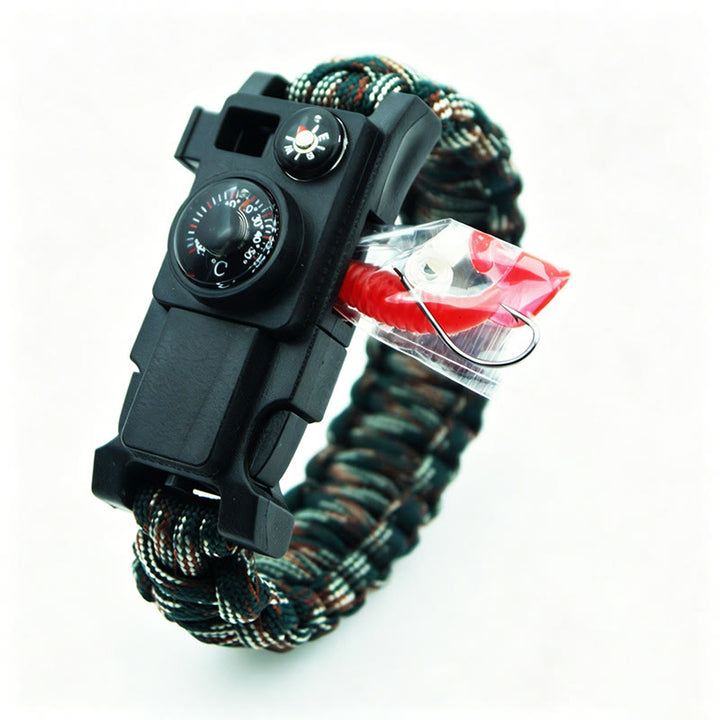 Bracelet de survie multi-outils pour le camping en plein air en paracorde - Camouflage jungle - image 8