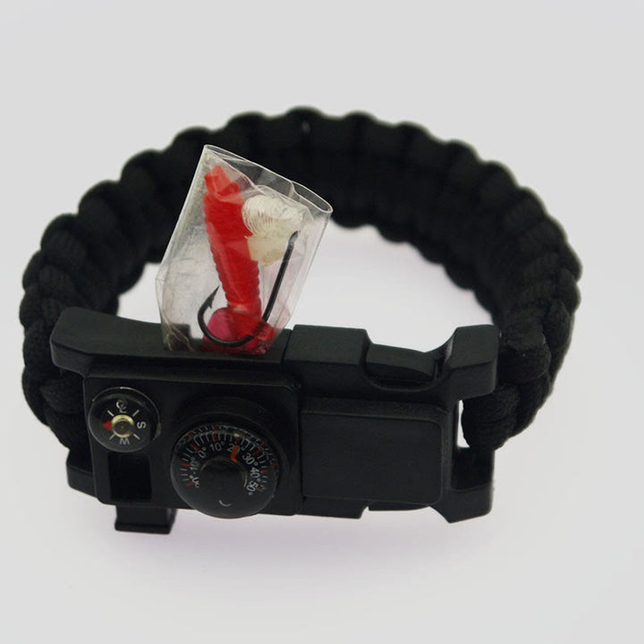 Bracelet de survie multi-outils pour le camping en plein air en paracorde - Noir - image 1