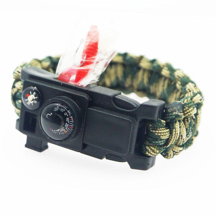 Bracelet de survie multi-outils pour le camping en plein air en paracorde - Camouflage forestier - image 3