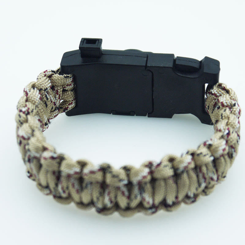 Bracelet de survie multi-outils pour le camping en plein air en paracorde - Camouflage terrestre - image 5