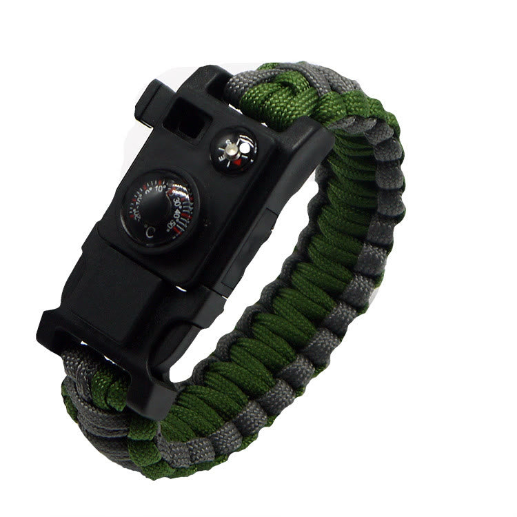 Bracelet de survie multi-outils pour le camping en plein air en paracorde - Gris et vert - image 11
