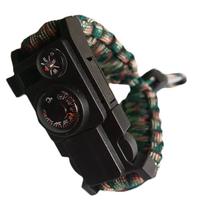 Bracelet de survie multi-outils pour le camping en plein air en paracorde - Camouflage de montagne ajustable - image 23