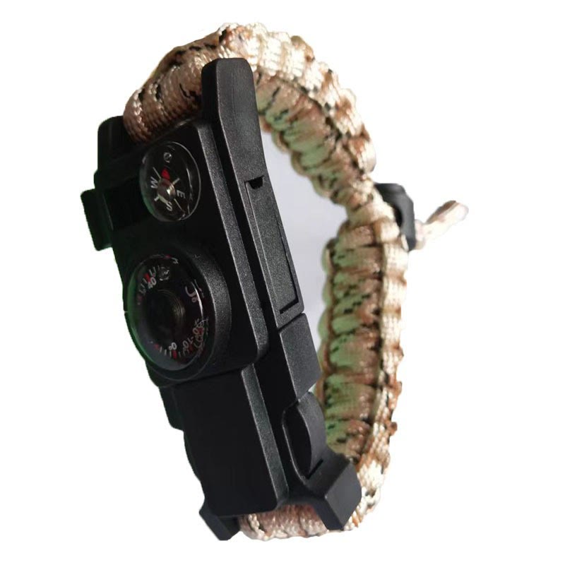 Bracelet de survie multi-outils pour le camping en plein air en paracorde - Camouflage terrestre ajustable - image 22