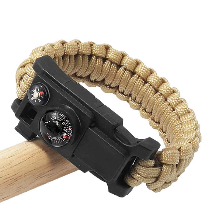 Bracelet de survie multi-outils pour le camping en plein air en paracorde - Beige - image 9