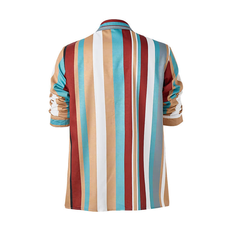 Chemise de travail à rayures verticales pour homme, résistante et durable, style ranch, manches longues - image 10