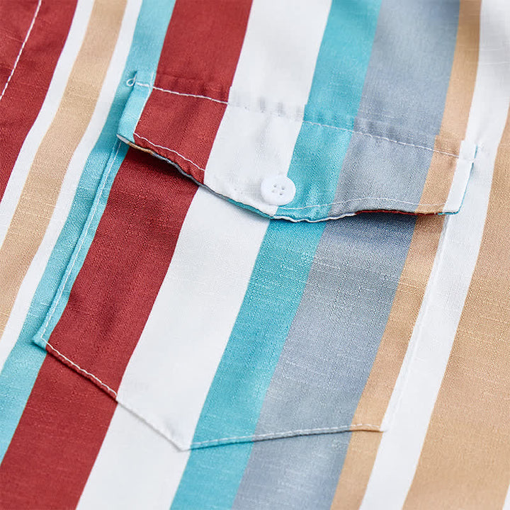 Chemise de travail à rayures verticales pour homme, résistante et durable, style ranch, manches longues - image 5