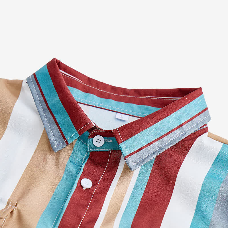 Chemise de travail à rayures verticales pour homme, résistante et durable, style ranch, manches longues - image 4