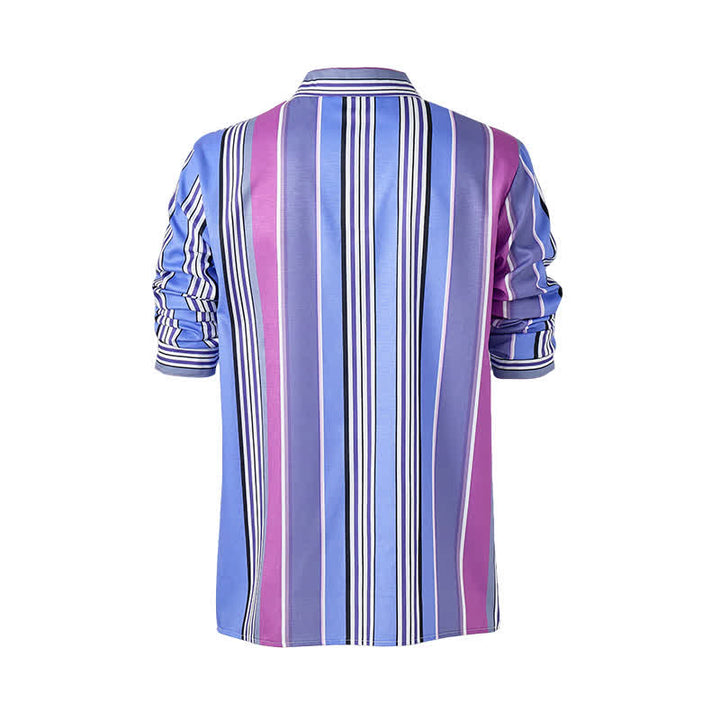 Chemise western à manches longues pour homme, bleue et violette, d'inspiration aztèque - image 10